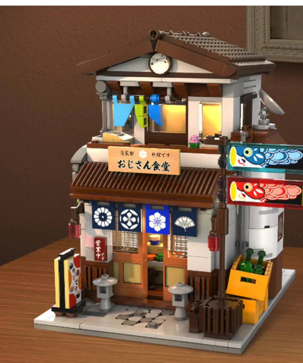 Jeu de construction en briques Cantine Japonaise de CaDA en situation