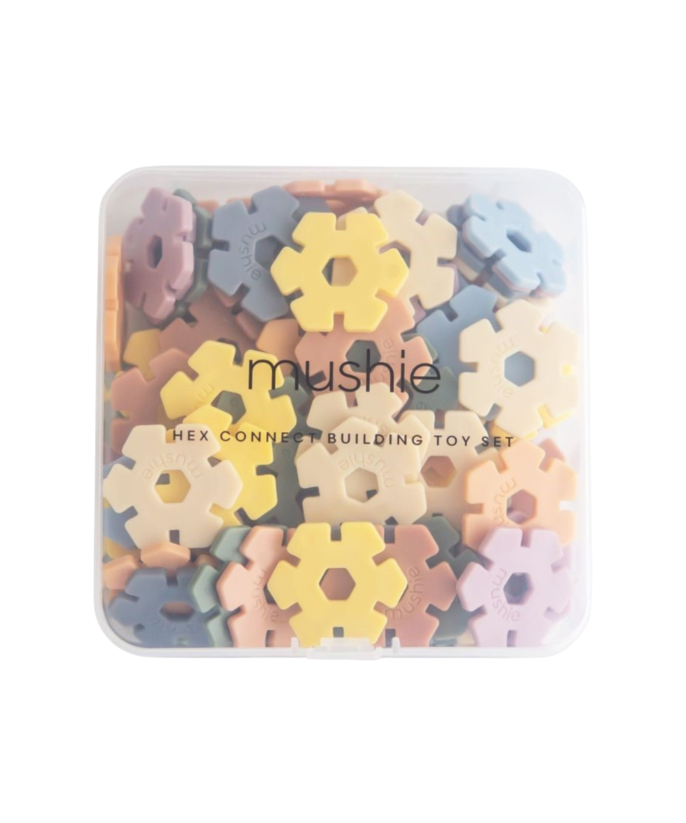 Jeu de construction hexagonal Connect Hex Mushie 100 pieces pour enfant.