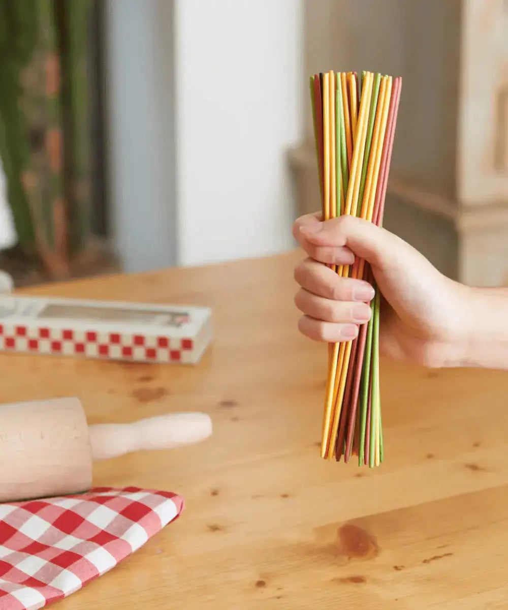 Vue des bâtonnets en bambou en forme de Spaghettis