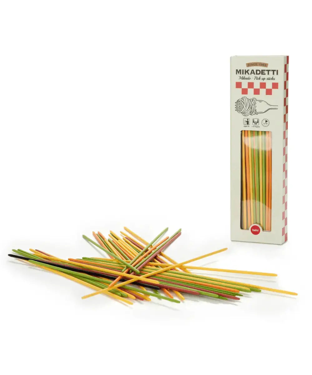 Jeu de société Mikado de Balvi. Version revisitée en forme de spaghettis.