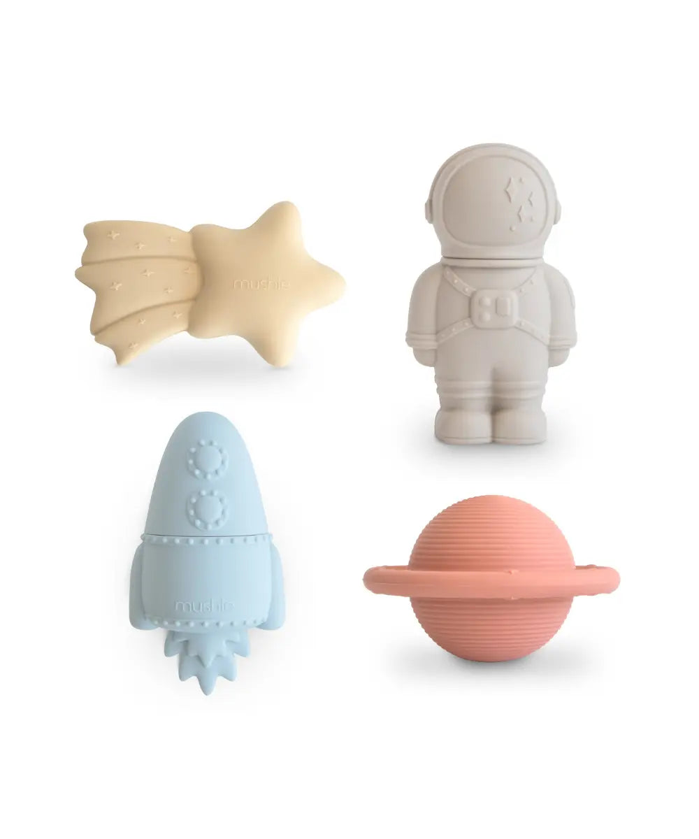 Jouets pour le bain en silicone Espace de la marque Mushie