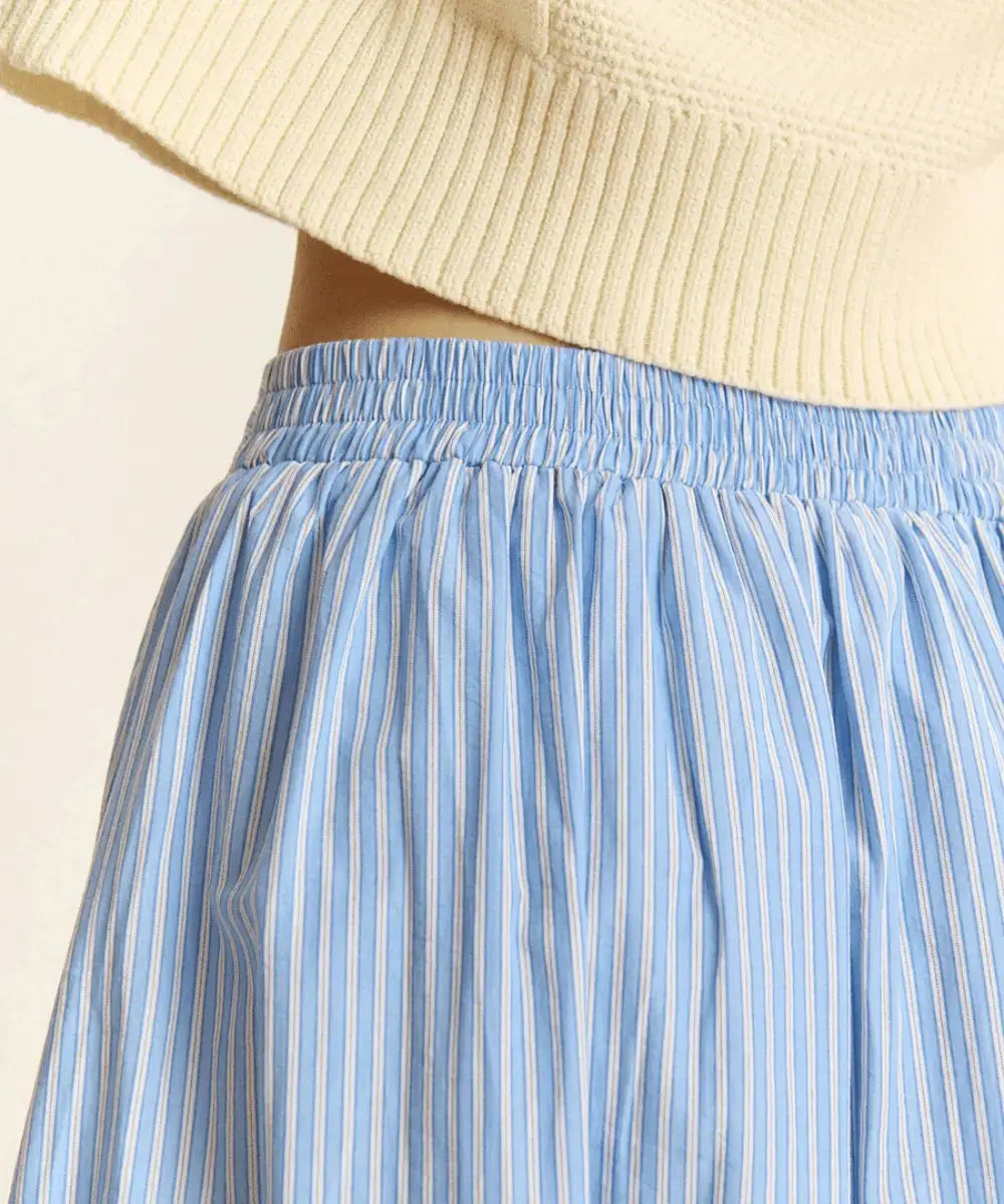 Détails de la taille élastiquée de la jupe Cosette de la marque Garance Paris