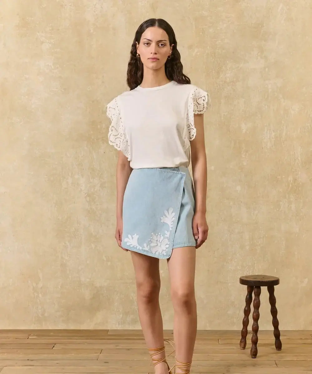 Jupe-short Myrta Bleach Louise Misha