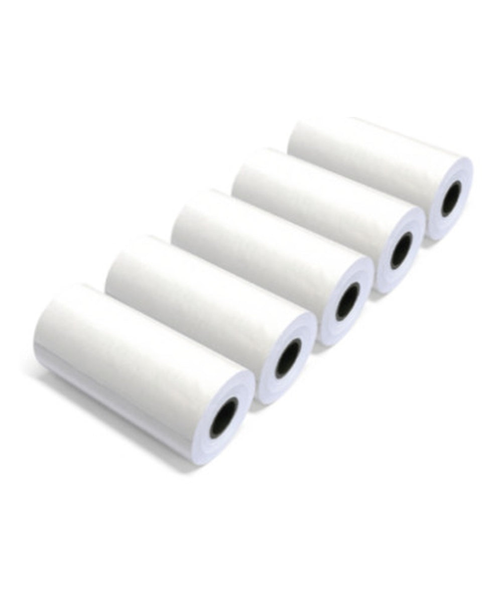 Cinq rouleaux de papier thermique classique Kidyroll de Kidywolf sur fond blanc