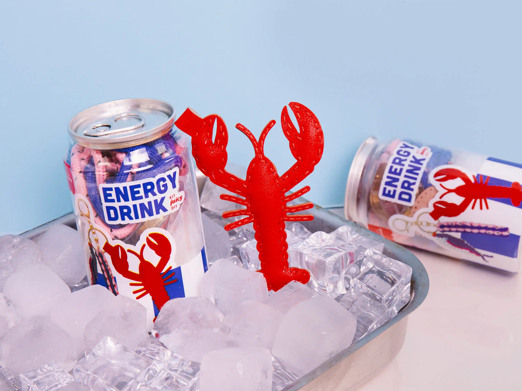 Contenu du kit DIY Energy Drink pour bag charm homard