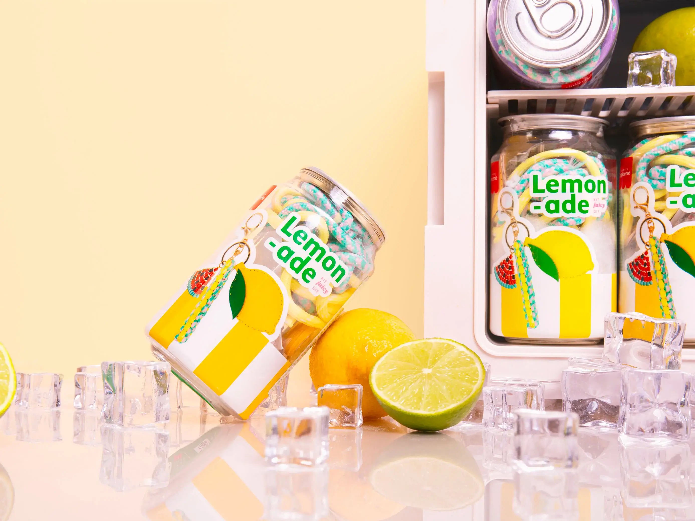 Matériel DIY du bag charm citron Lemonade La Petite Epicerie
