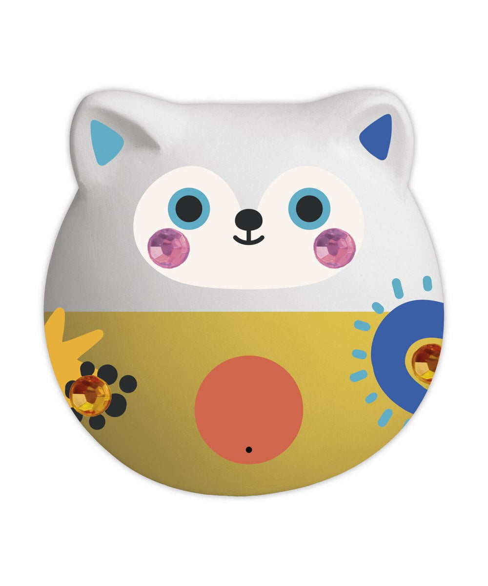 Kit créatif 4 animaux en plâtre à décorer de la marque Janod, sur fond blanc