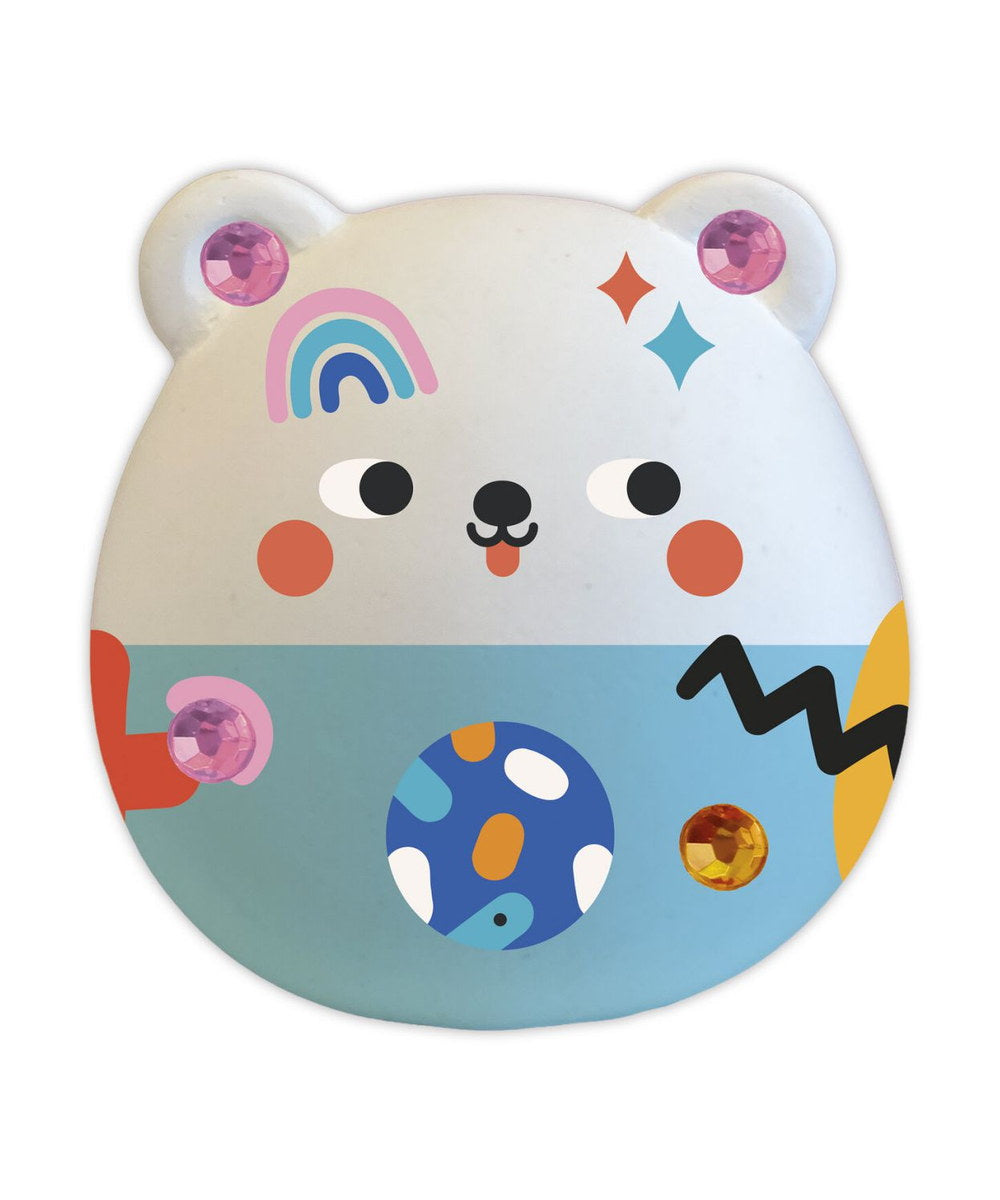 Kit créatif 4 animaux en plâtre à décorer de la marque Janod, sur fond blanc