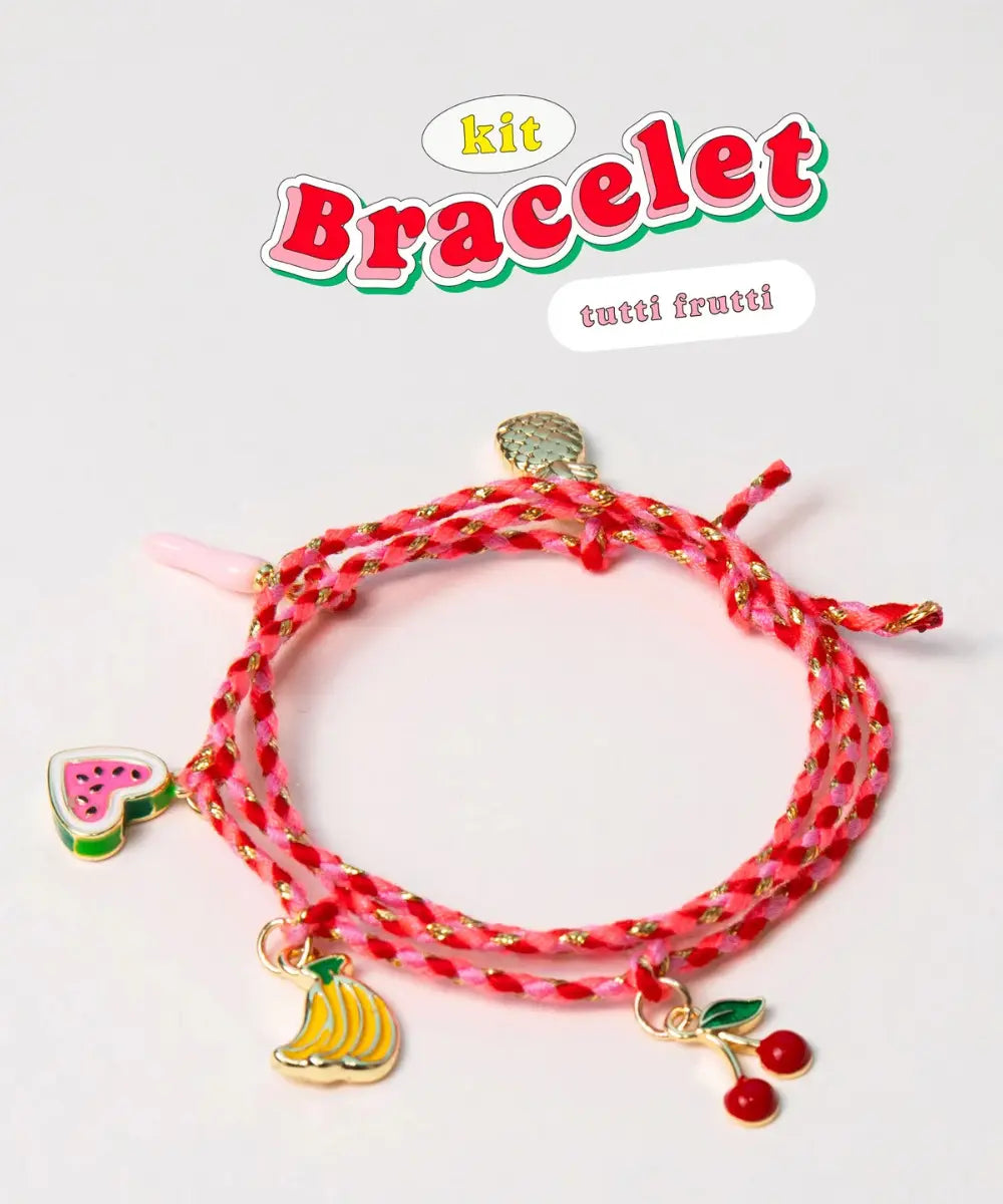 Kit créatif bracelet cassette Tutti Frutti Vol 6 La Petite Épicerie avec breloques colorées