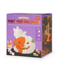 Kit decoration bougeoir d'halloween a peindre en ceramique lapin citrouille legami avec peintures et pinceau.