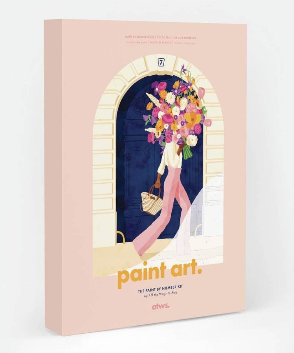 Kit de peinture par numéros Porte parisienne de la marque All the Ways to Say, sur fond blanc