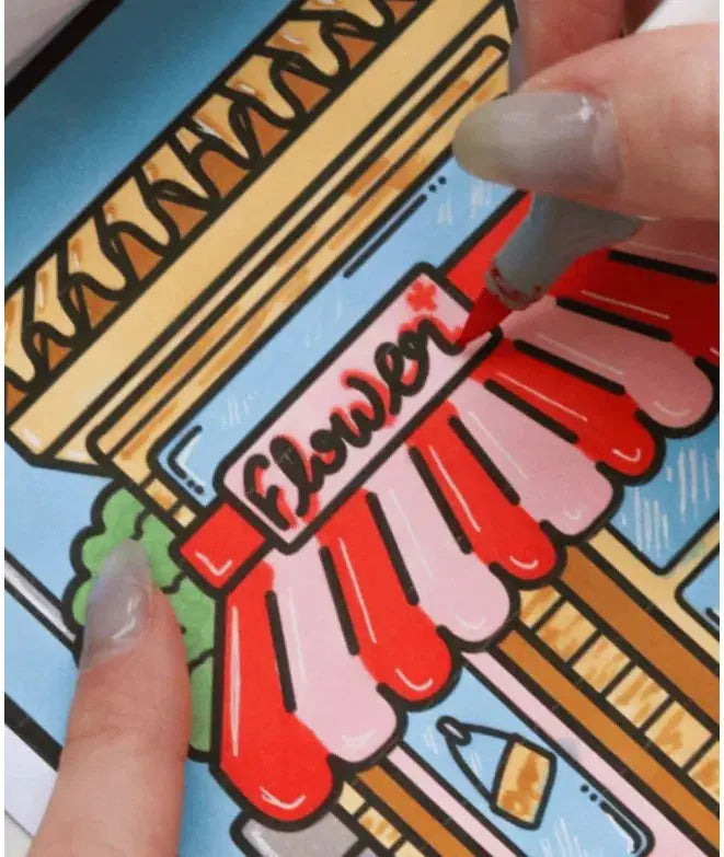 Zoom sur un des coloriages du carnet DIY