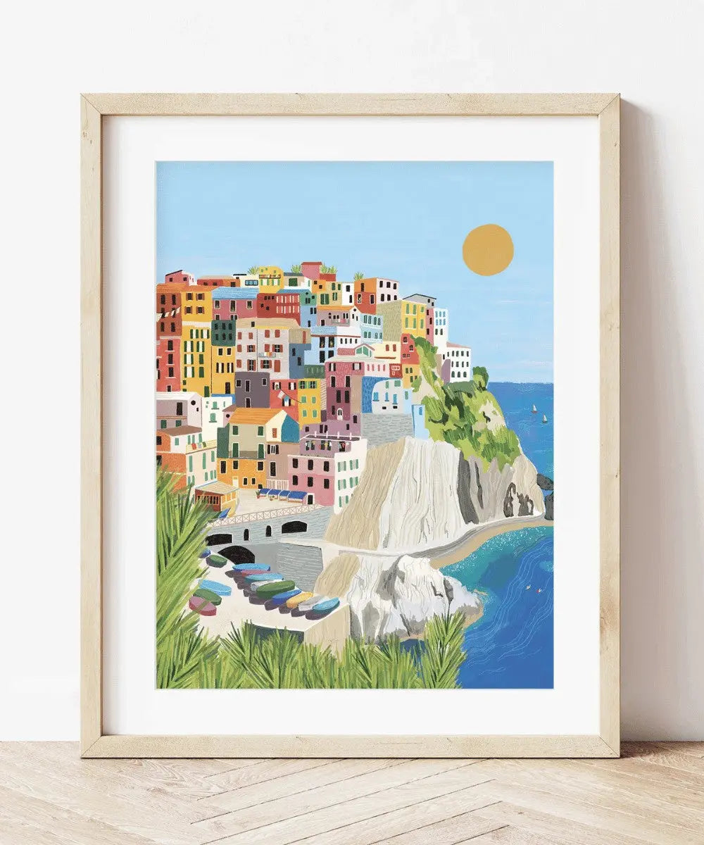 Rendu de l'affiche contenu dans le Kit Peinture au Numéro Cinque Terre de La Petite Epicerie