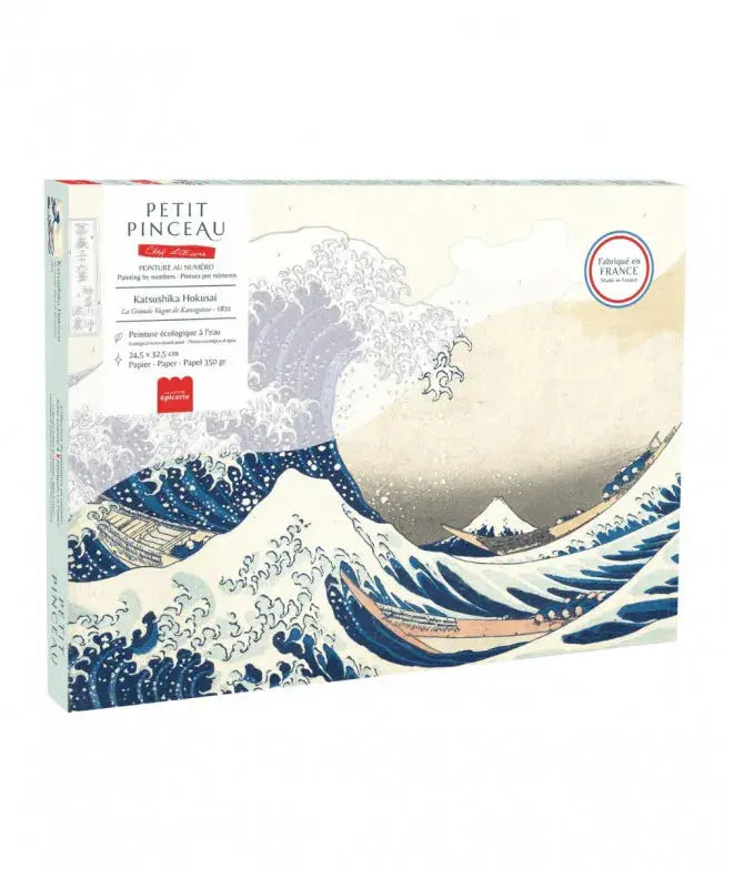 Coffret peinture au numéro Petit Pinceau La Grande Vague de Kanagawa de la marque La Petite Epicerie