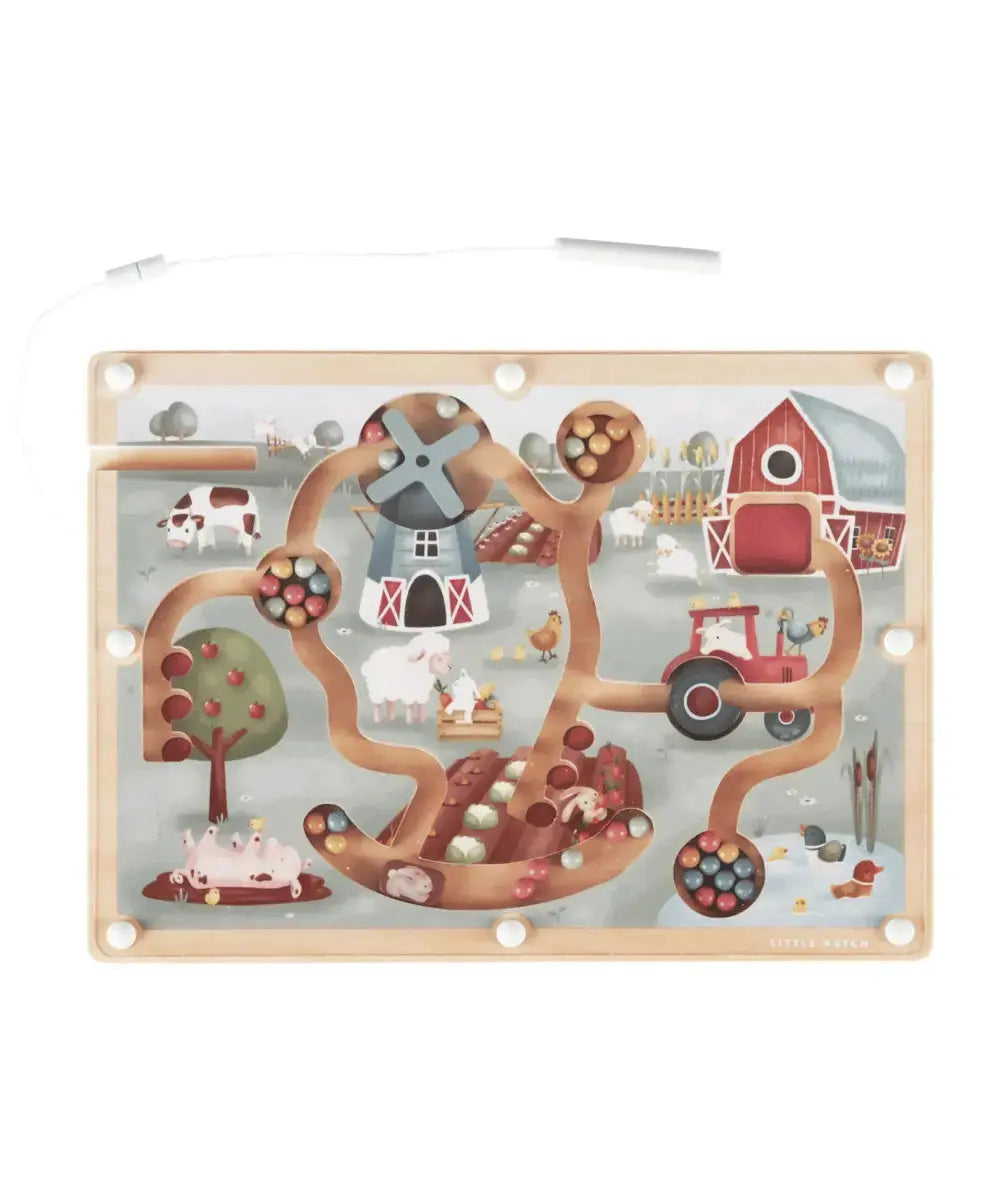 Labyrinthe magnétique Little Farm de la marque pour enfants, Little Dutch