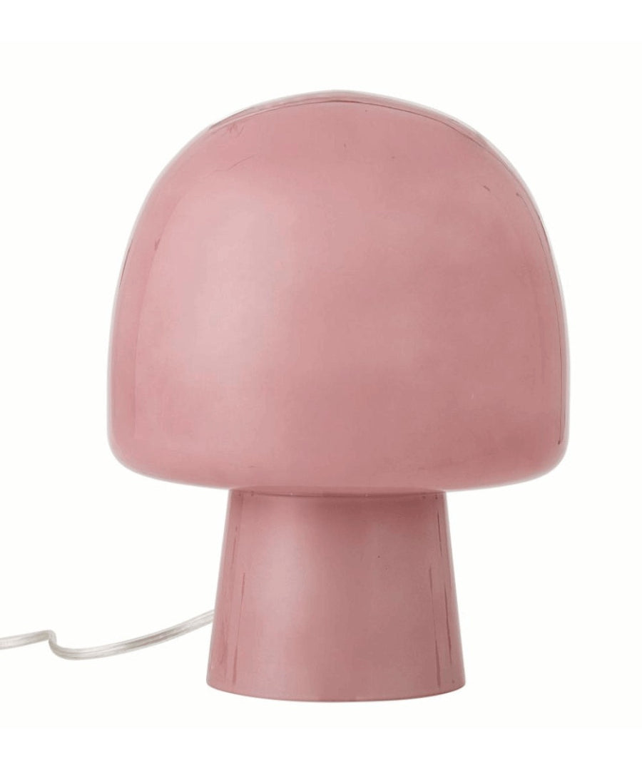 Lampe Champignon en verre Rose Paddy de la marque Bloomingville