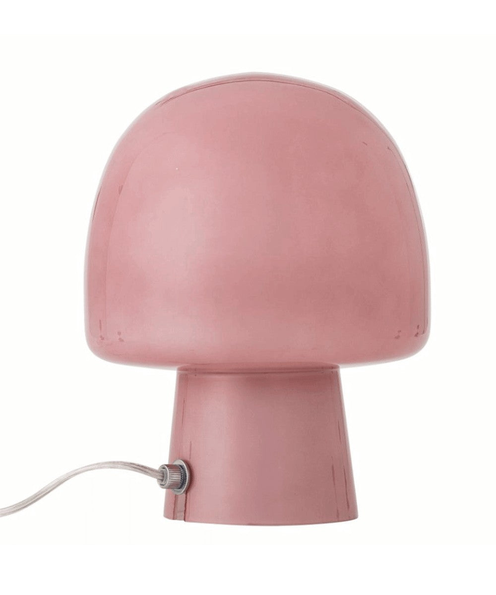 Lampe Champignon en verre Rose Paddy de la marque Bloomingville