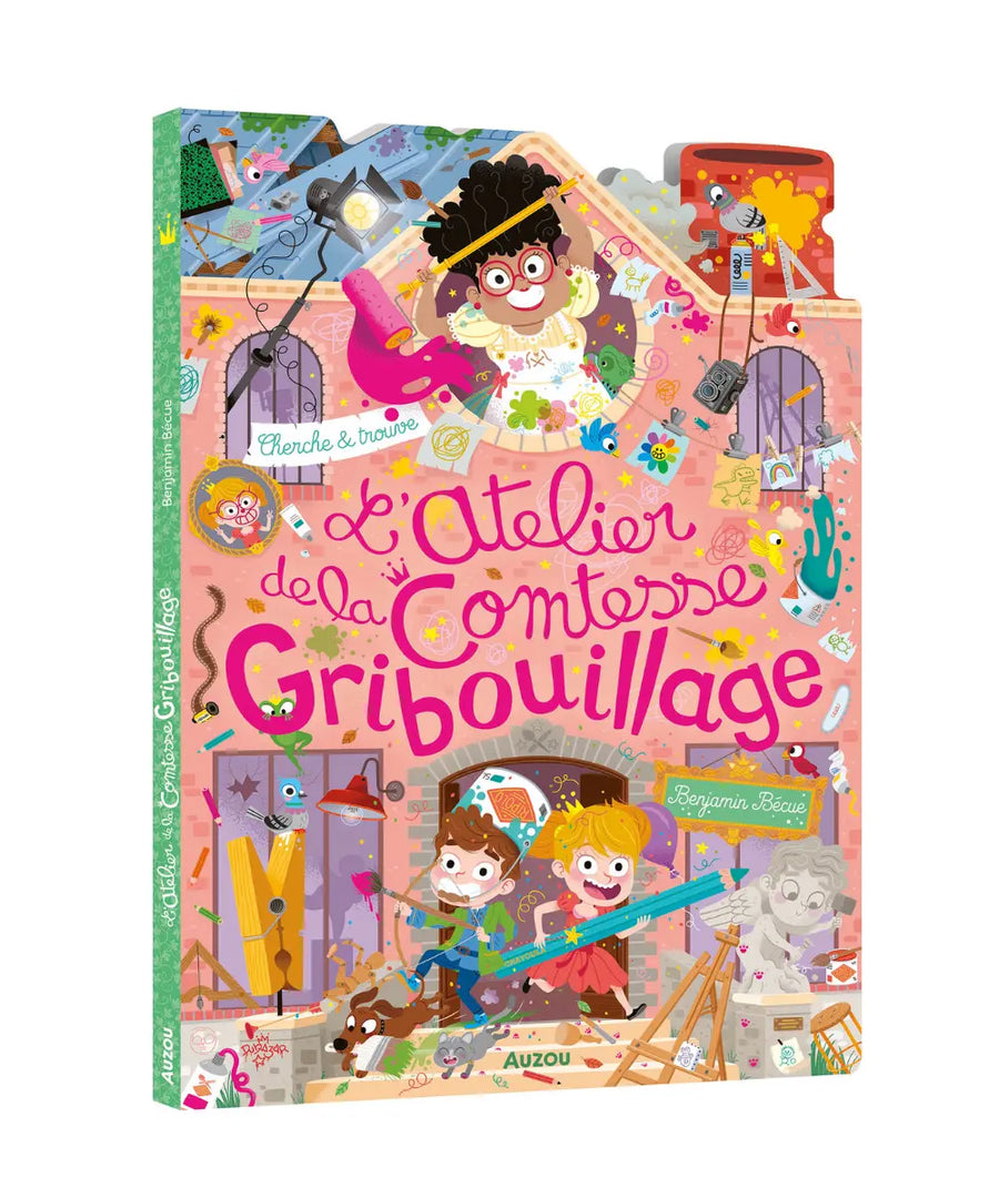 Grand livre d'activités cherche et trouve silhouetté Auzou avec la princesse Dubazar illustré par Benjamin Bécue