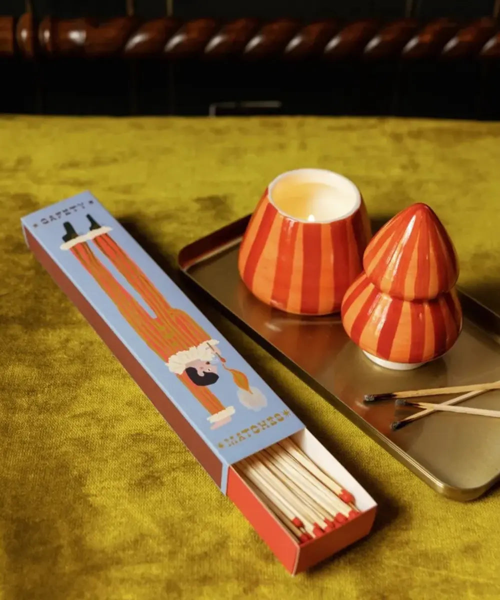 Grande boîte d'allumettes au motif Arlequin de la marque Paddywax