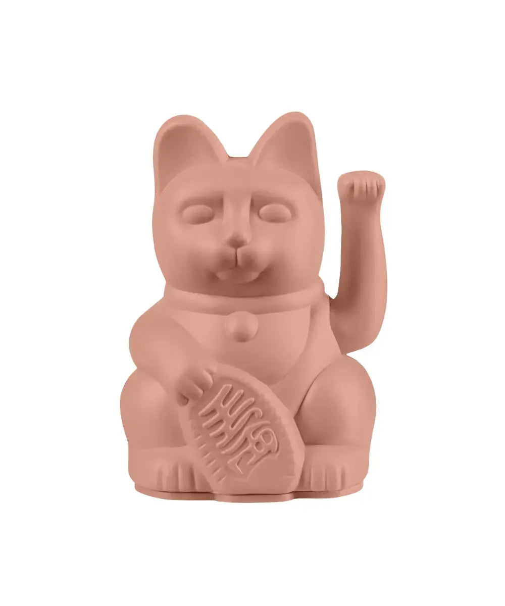 Lucky Cat Maneki Neko Rose Romance de Donkey sur fond blanc