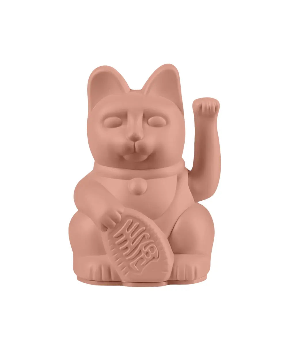 Lucky Cat Maneki Neko Rose Romance de Donkey sur fond blanc