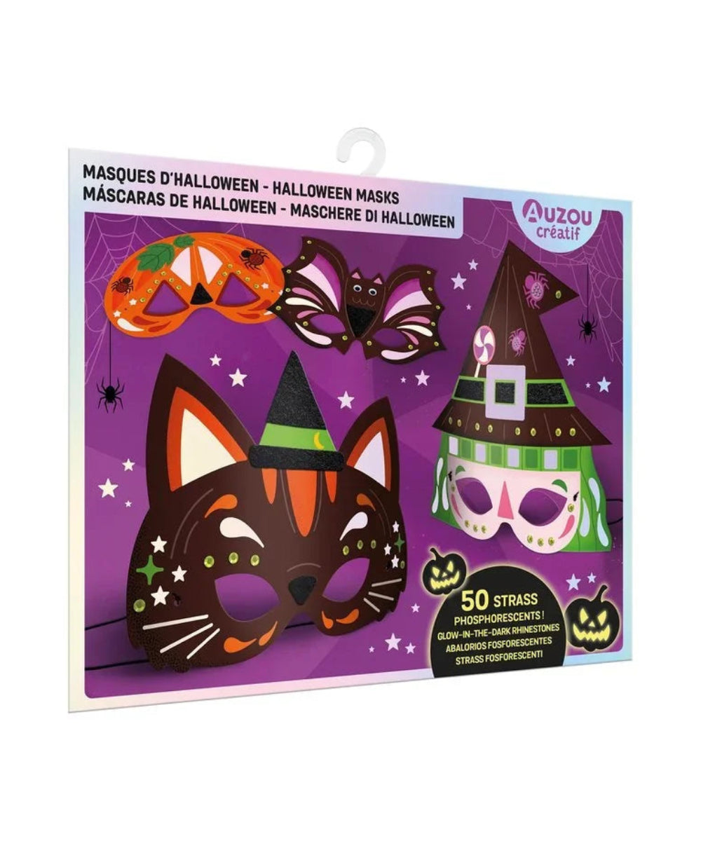 Ma pochette d'artiste - masques d'halloween de la marque Auzou, sur fond blanc