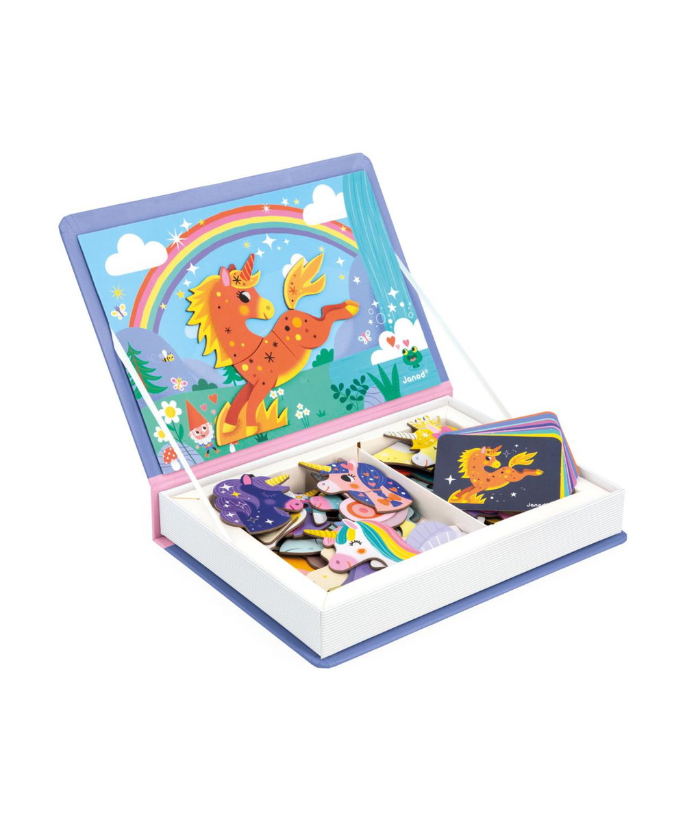 Magneti'Book Licornes de la marque Janod, sur fond blanc