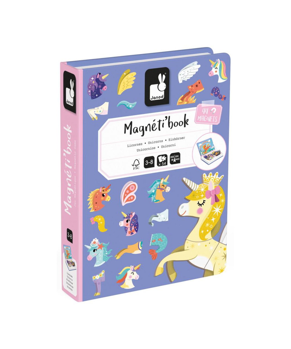 Magneti'Book Licornes de la marque Janod, sur fond blanc