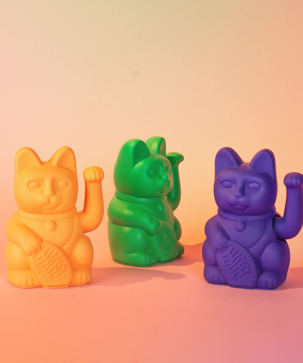 Lucky Cat vert vif, Maneki Neko intensité de Donkey