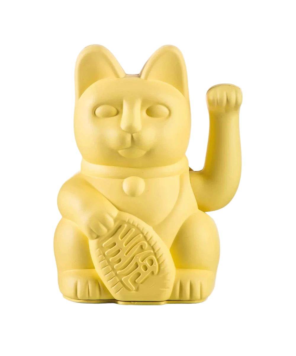 Lucky Cat jaune, Maneki Neko prospérité de Donkey