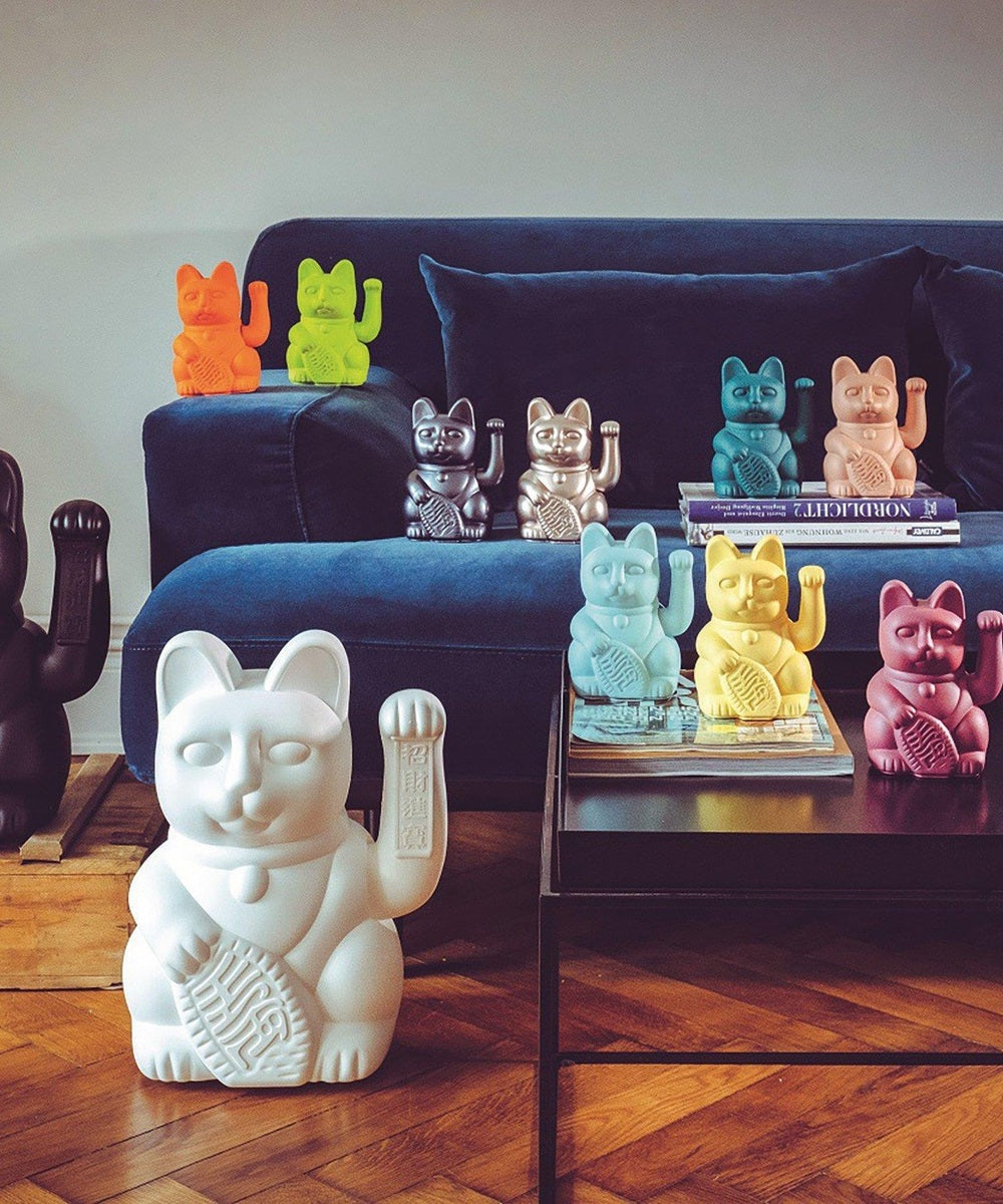 Lucky Cat jaune, Maneki Neko prospérité de Donkey