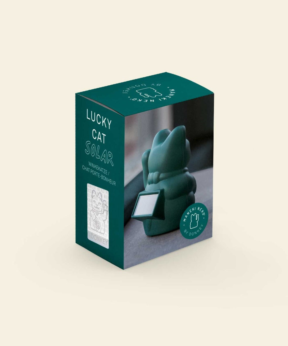 Lucky Cat solaire vert, Maneki Neko famille de Donkey