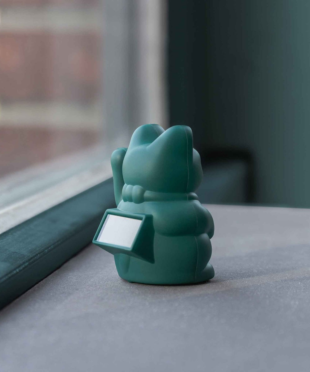 Lucky Cat solaire vert, Maneki Neko famille de Donkey