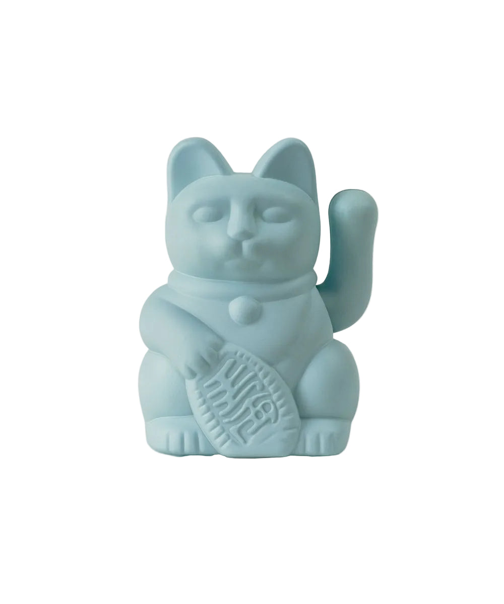 Lucky Cat solaire bleu clair, Maneki Neko tendresse de Donkey