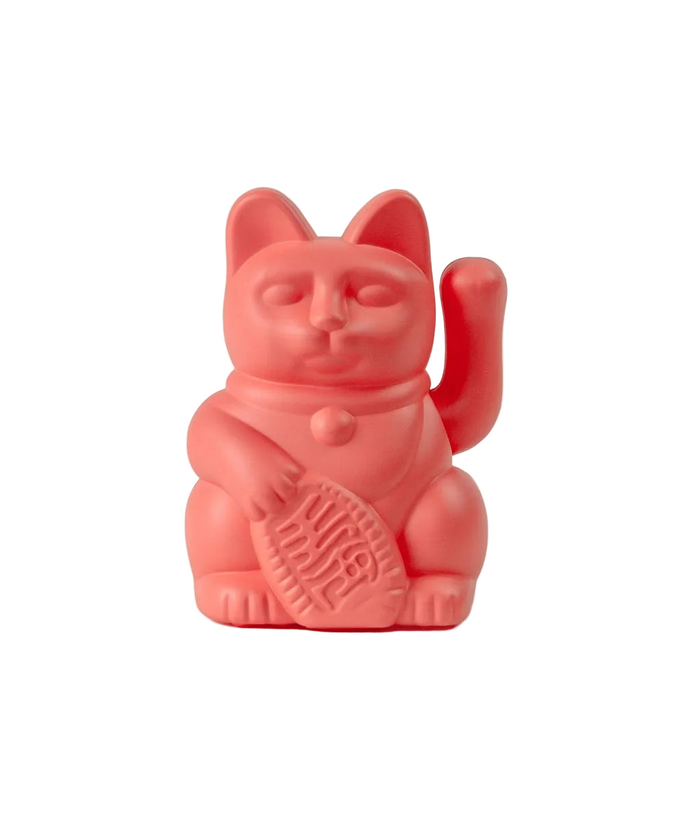 Lucky Cat solaire orange fluo, Maneki Neko énergie de Donkey