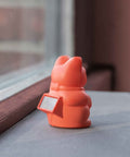 Lucky Cat solaire orange fluo, Maneki Neko énergie de Donkey