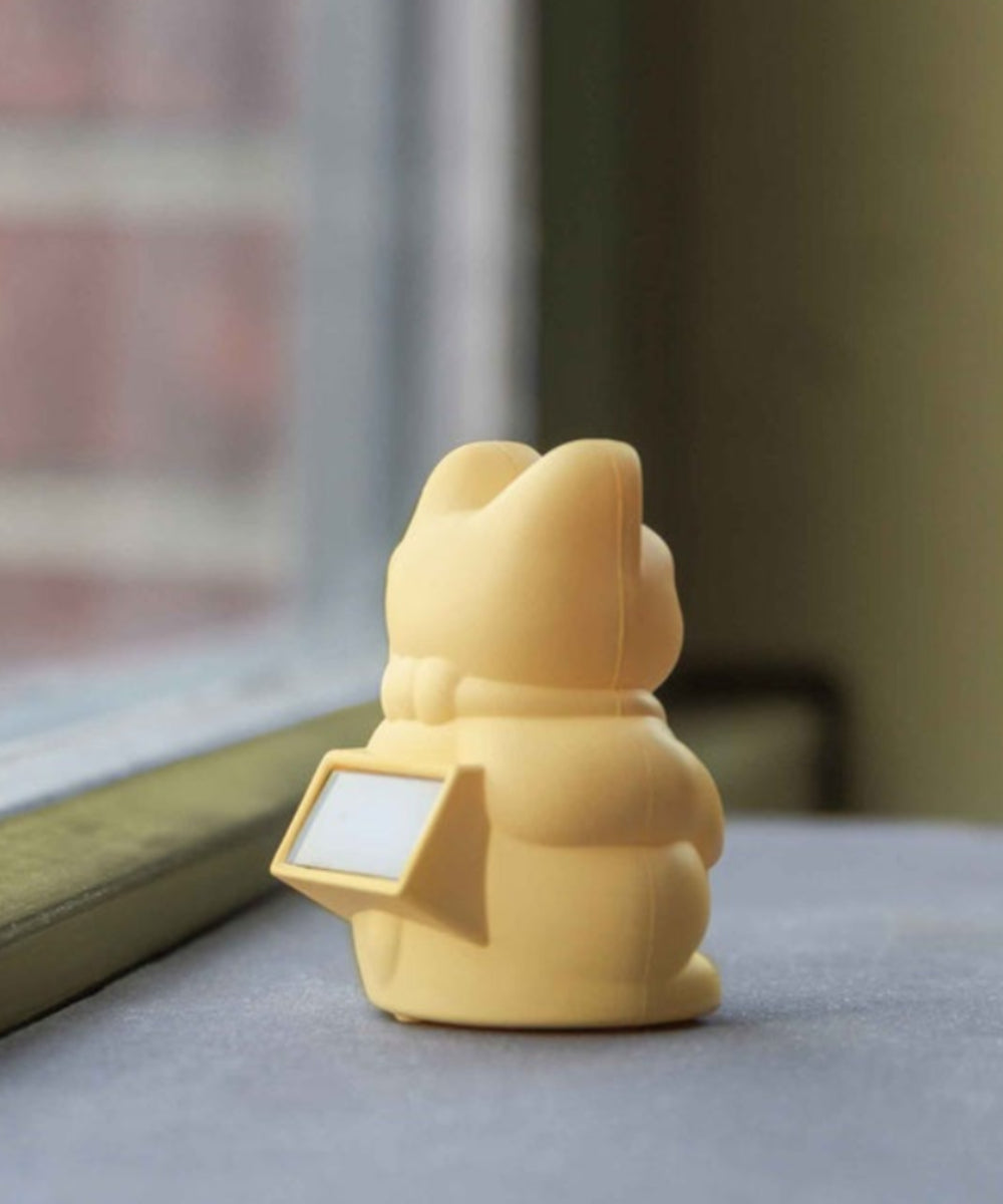 Lucky Cat solaire jaune, Maneki Neko prospérité de Donkey