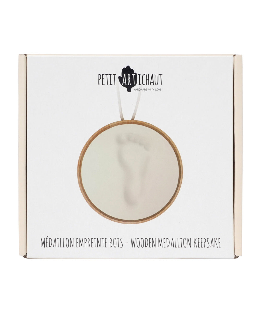 Boîte du Médaillon Empreinte Bois Petit Artichaut sur fond blanc