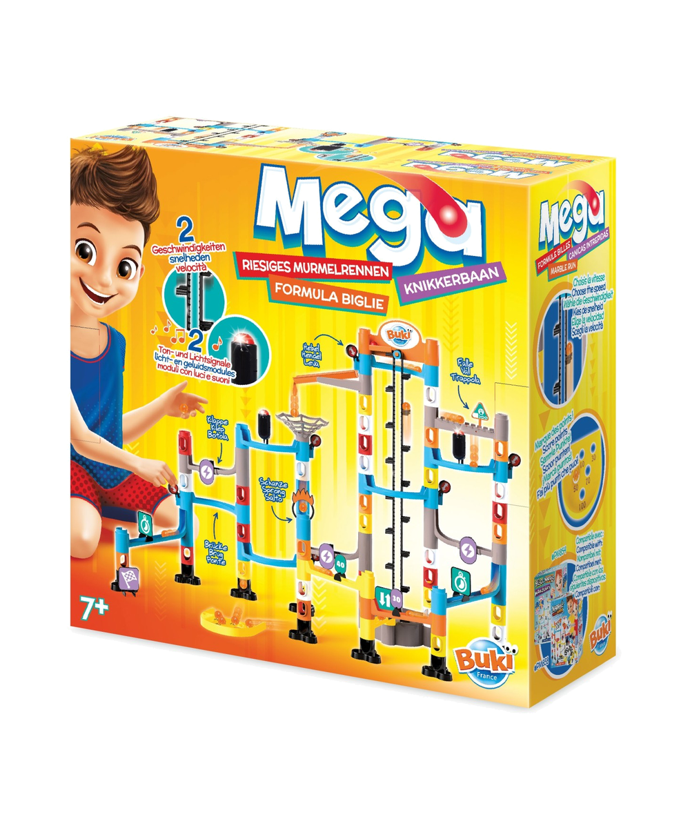 Boîte du jeu Mega Formule Billes Buki, dès 7 ans