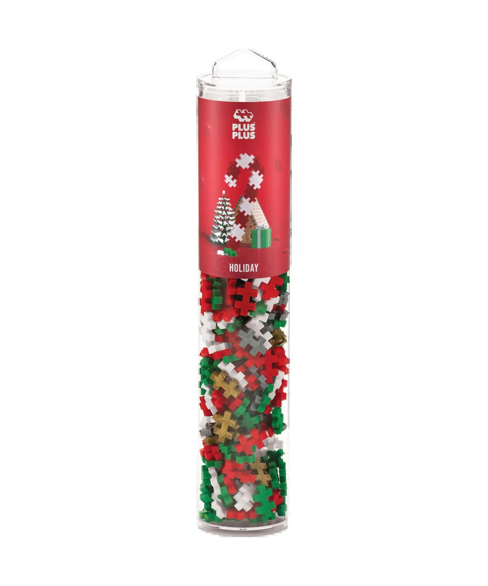 Méga Tube Noël - 240 pièces de Plus-Plus, sur fond blanc