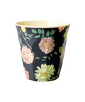 Gobelet médium en mélamine Roses anciennes - 250 ml de Rice sur fond blanc