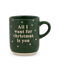 Mug vert sapin avec inscription All I want for Christmas is you