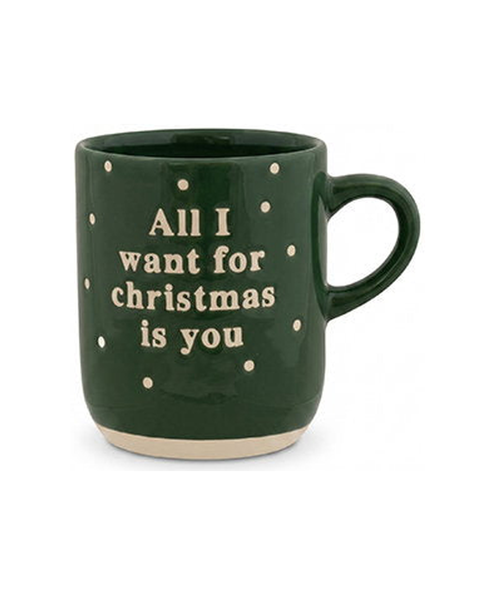 Mug vert sapin avec inscription All I want for Christmas is you