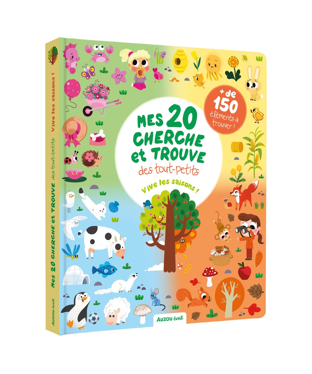 Mes 20 cherche et trouve - Vive les saisons ! de Auzou, couverture sur fond blanc