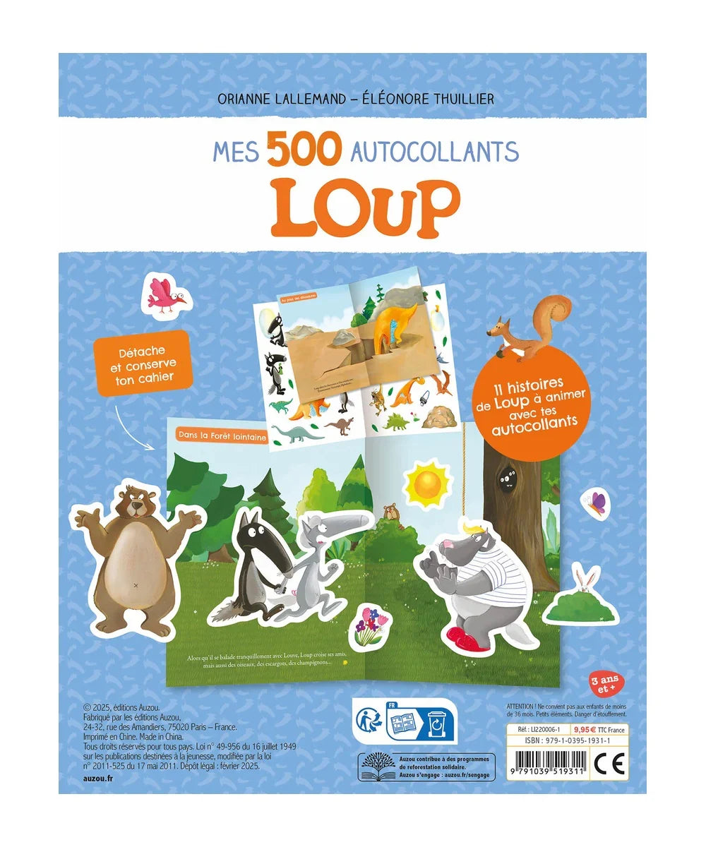 Mes Tout Premiers Autocollants - Mes 500 Autocollants Loup — Auzou — vue 6