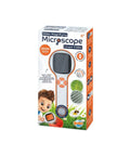 Microscope loupe vidéo Buki vu de face sur fond clair