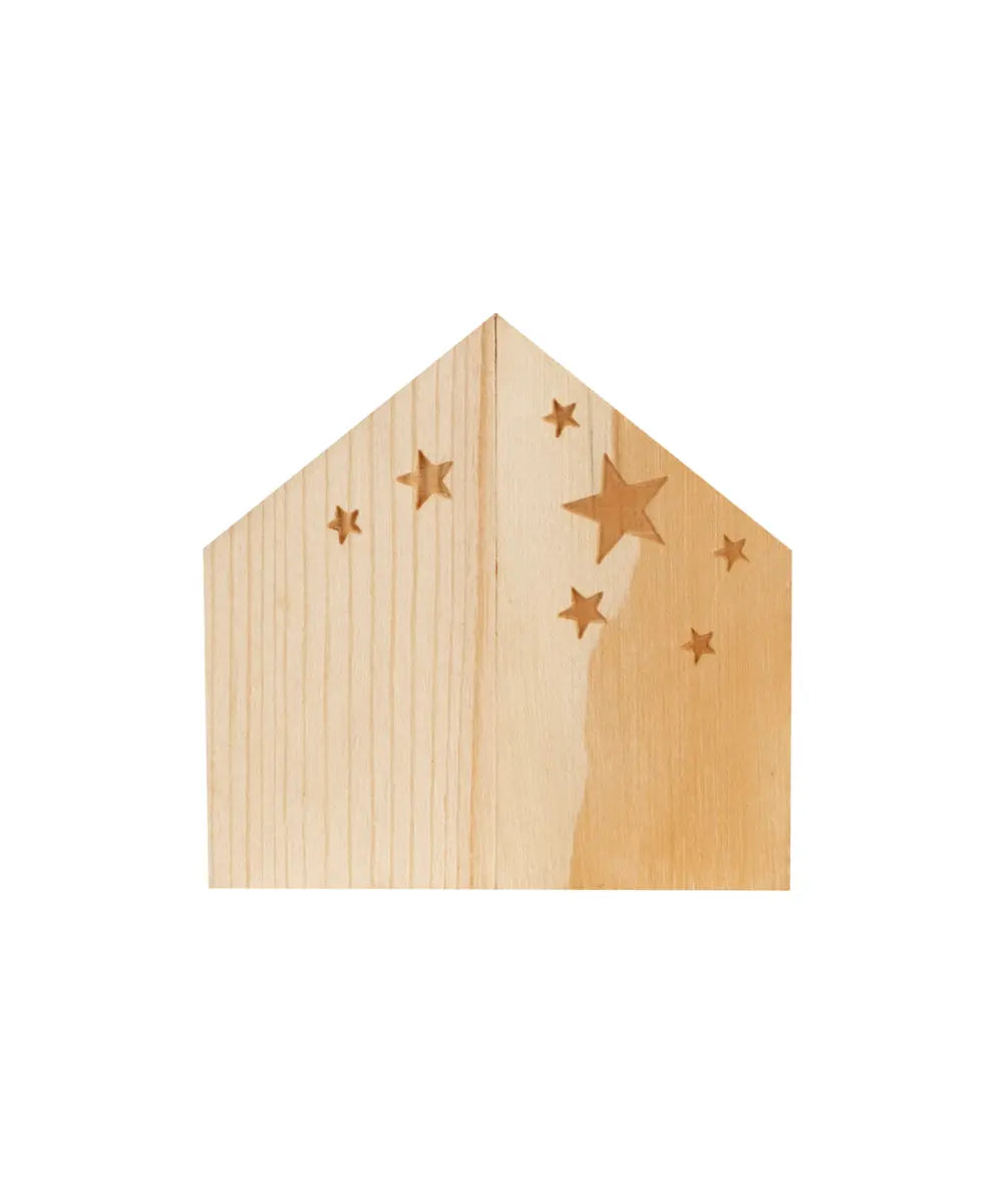 Mini creche de noel en bois naturel et figurines en porcelaine blanche rader.