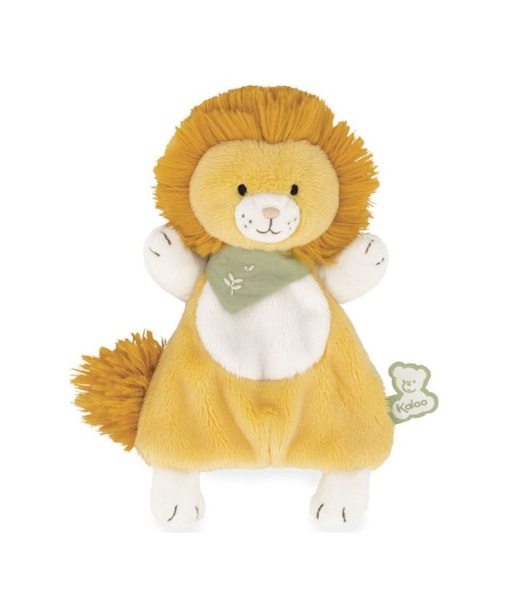 Mini doudou Lion Nougat 18 cm de la marque Kaloo, sur fond blanc