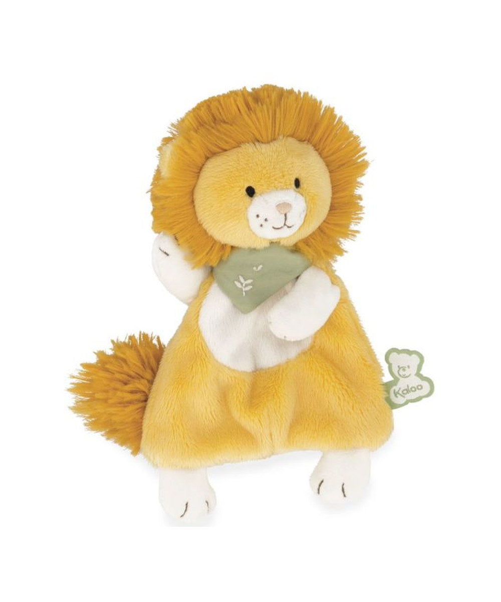 Mini doudou Lion Nougat 18 cm de la marque Kaloo, sur fond blanc