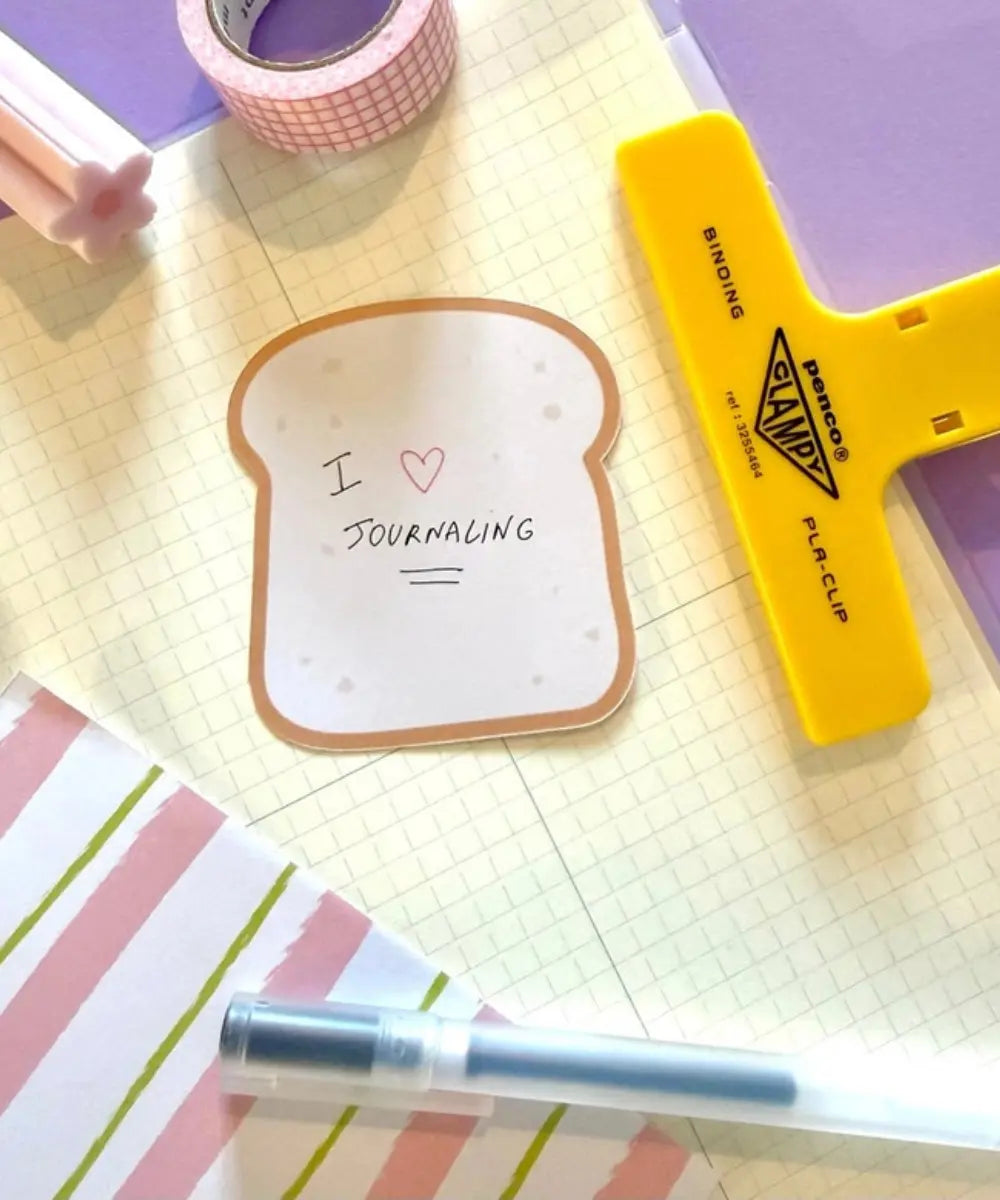 Notepad feuillets non adhesifs en forme de tranche de pain de mie fait main a Lyon